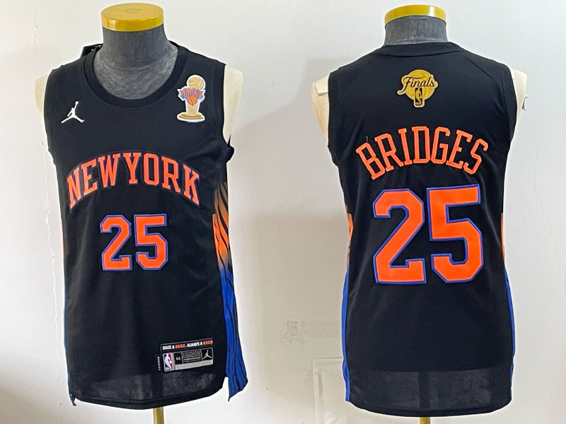 Men New York Knicks #25 Bridges black 2026 Nike NBA jersey 0701003